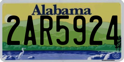AL license plate 2AR5924