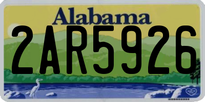 AL license plate 2AR5926