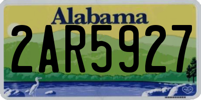 AL license plate 2AR5927