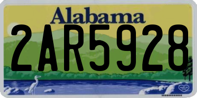 AL license plate 2AR5928