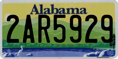 AL license plate 2AR5929
