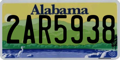 AL license plate 2AR5938