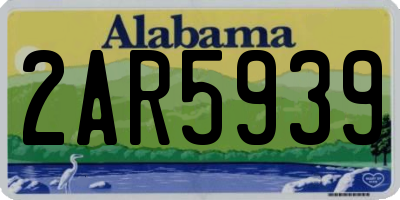 AL license plate 2AR5939