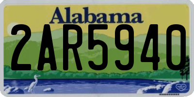 AL license plate 2AR5940