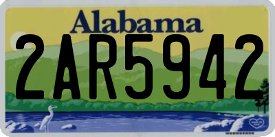 AL license plate 2AR5942