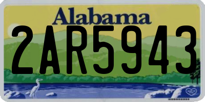 AL license plate 2AR5943