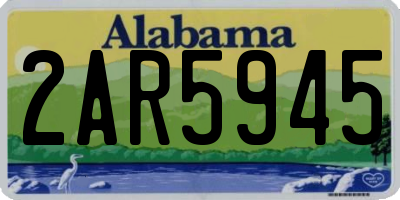 AL license plate 2AR5945