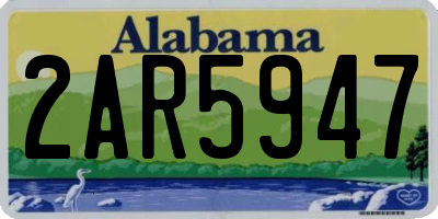 AL license plate 2AR5947