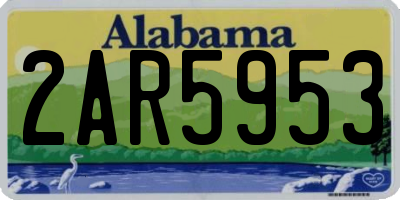 AL license plate 2AR5953
