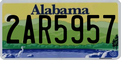 AL license plate 2AR5957