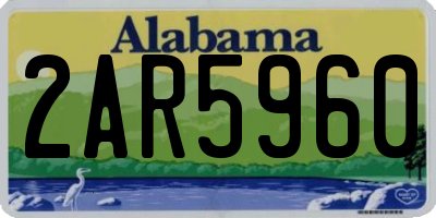 AL license plate 2AR5960