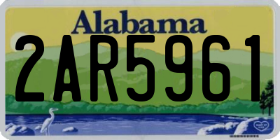 AL license plate 2AR5961