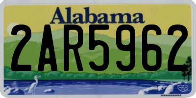 AL license plate 2AR5962