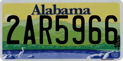 AL license plate 2AR5966