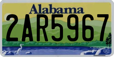 AL license plate 2AR5967