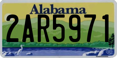 AL license plate 2AR5971