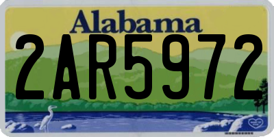 AL license plate 2AR5972