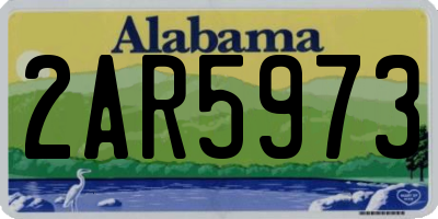 AL license plate 2AR5973