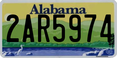 AL license plate 2AR5974