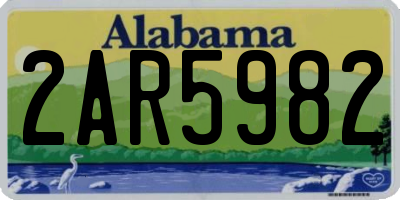 AL license plate 2AR5982