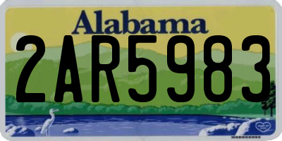 AL license plate 2AR5983