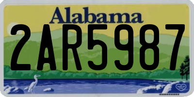 AL license plate 2AR5987