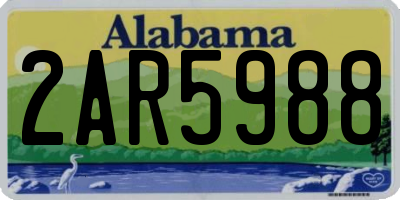 AL license plate 2AR5988