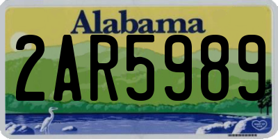 AL license plate 2AR5989