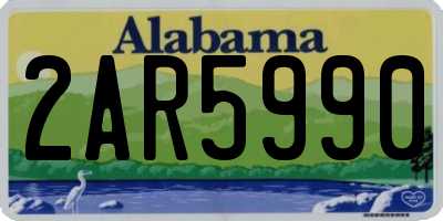 AL license plate 2AR5990