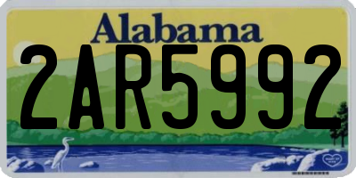 AL license plate 2AR5992