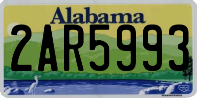 AL license plate 2AR5993