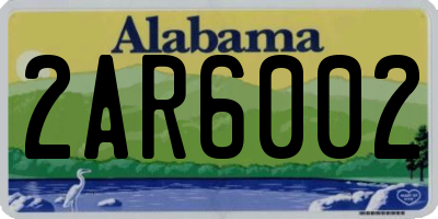AL license plate 2AR6002