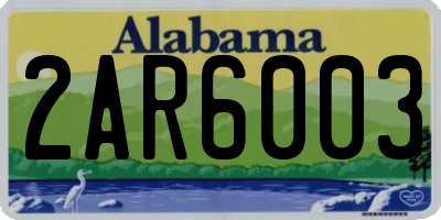 AL license plate 2AR6003