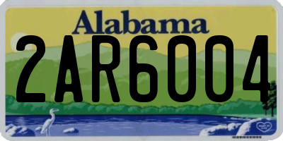 AL license plate 2AR6004