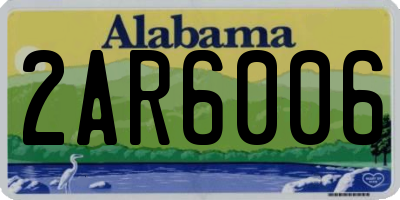 AL license plate 2AR6006