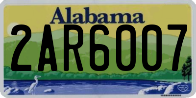 AL license plate 2AR6007