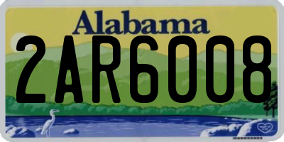 AL license plate 2AR6008
