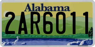 AL license plate 2AR6011