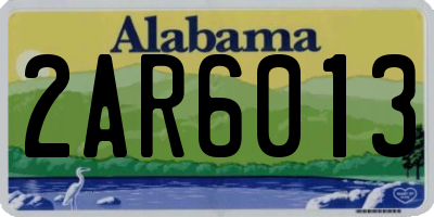 AL license plate 2AR6013
