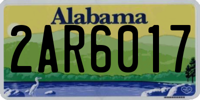 AL license plate 2AR6017
