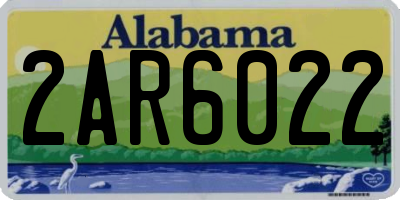AL license plate 2AR6022
