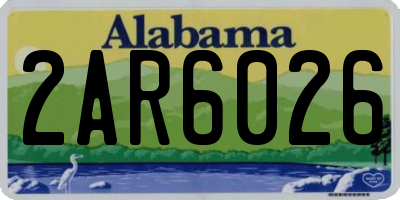 AL license plate 2AR6026