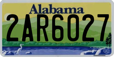 AL license plate 2AR6027