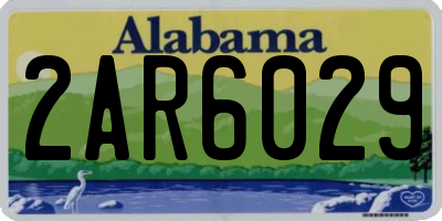AL license plate 2AR6029