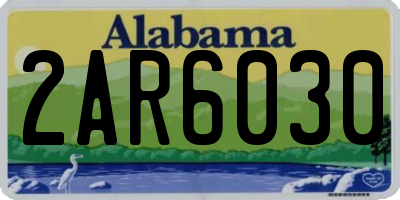 AL license plate 2AR6030