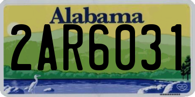 AL license plate 2AR6031