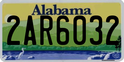 AL license plate 2AR6032