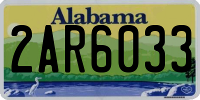 AL license plate 2AR6033