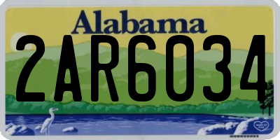 AL license plate 2AR6034