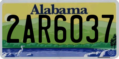 AL license plate 2AR6037
